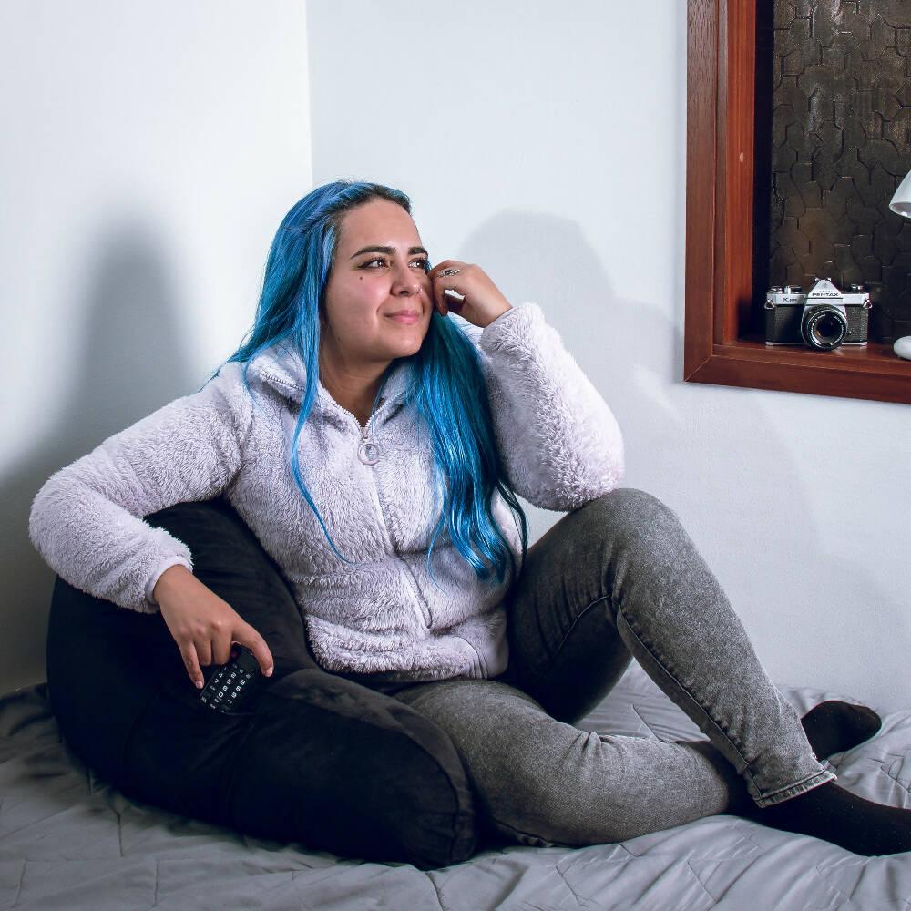 Cojín TV y lectura Anatómico Banzay Negro - VIRTUAL MUEBLES
