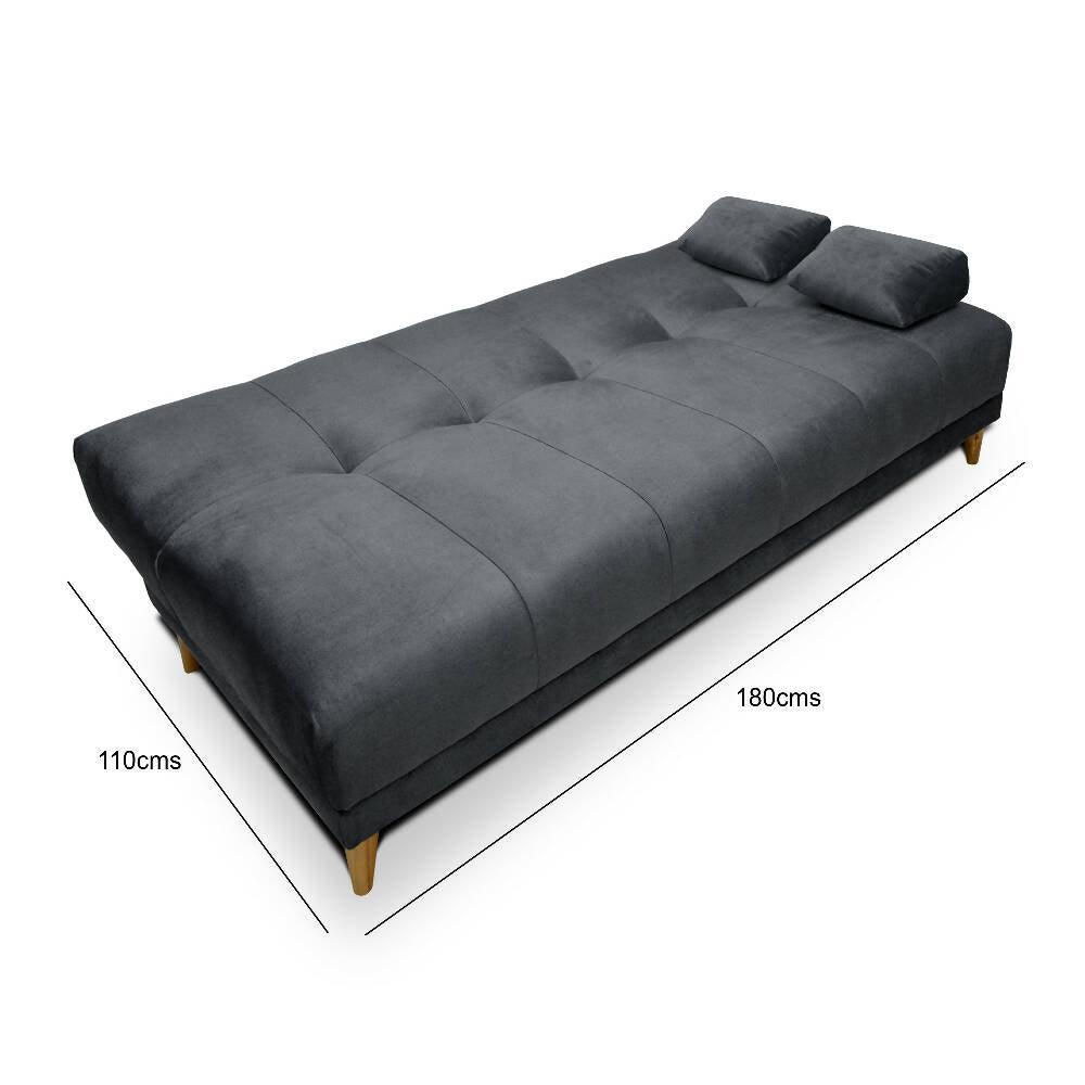 Sofacama Sabath 3 Posiciones Tela Gris - VIRTUAL MUEBLES