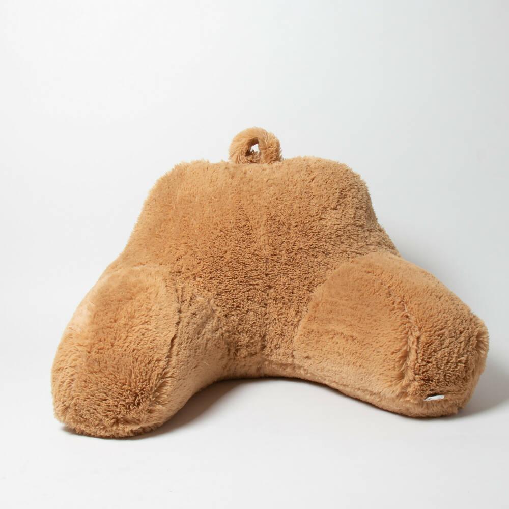 Cojín Anatómico Para TV y Lectura Funda Peluda Camel - VIRTUAL MUEBLES