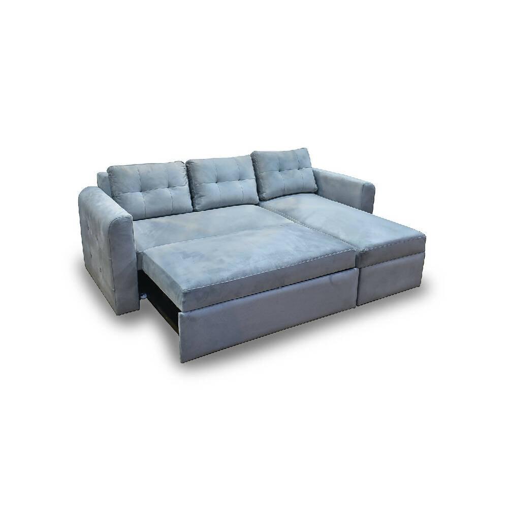 Esquinero modular habanna poliéster plata - VIRTUAL MUEBLES