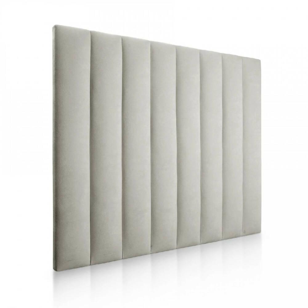 Cabecero Paneles Cama King Gris Plata - VIRTUAL MUEBLES