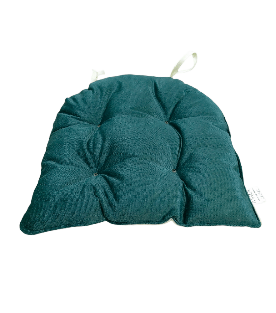 Cojin Para Silla Doble Faz Tela Pet-friendly - Verde y Marfil x4