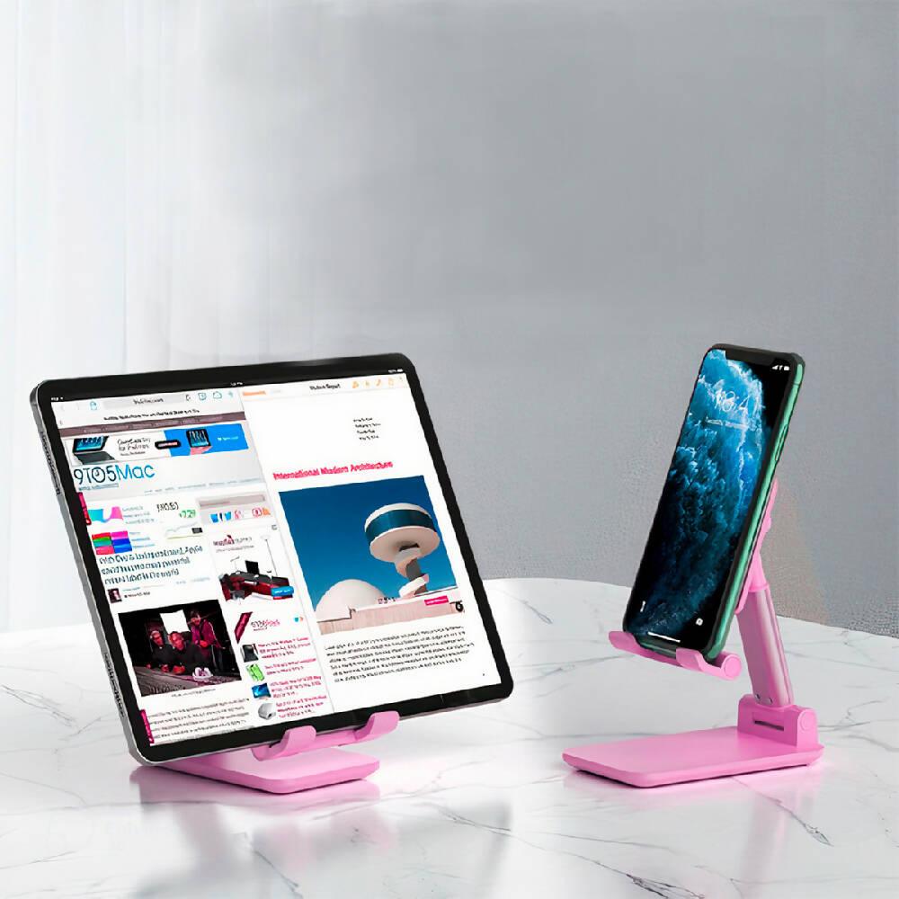 Soporte para celular portable base tabletas ajustable ROSADO NWH1
