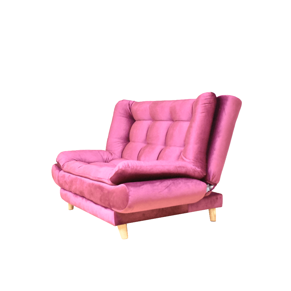 Sofá cama Damasco mini rosa sintético - VIRTUAL MUEBLES