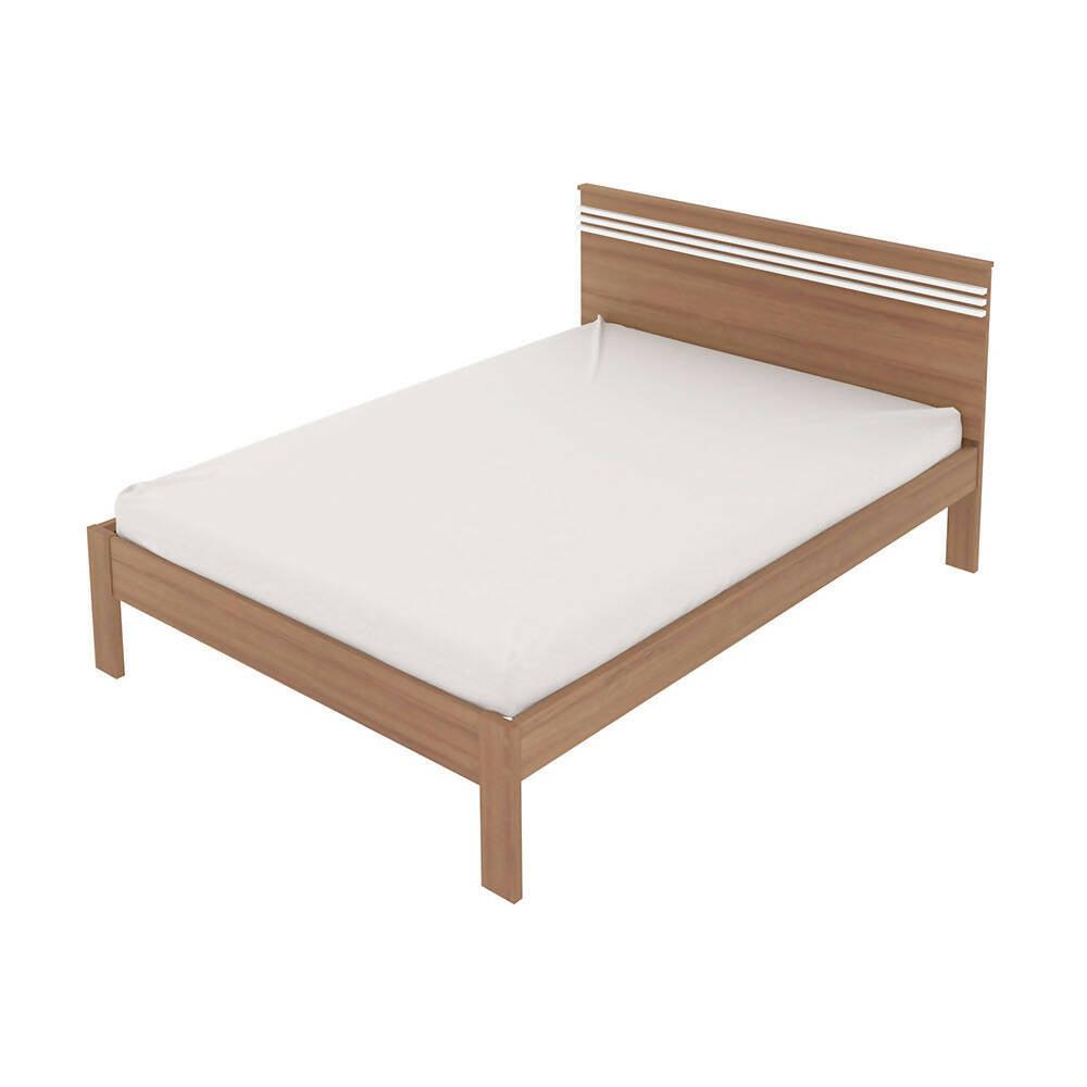 Cama doble Kaia Almendra/Blanco - VIRTUAL MUEBLES
