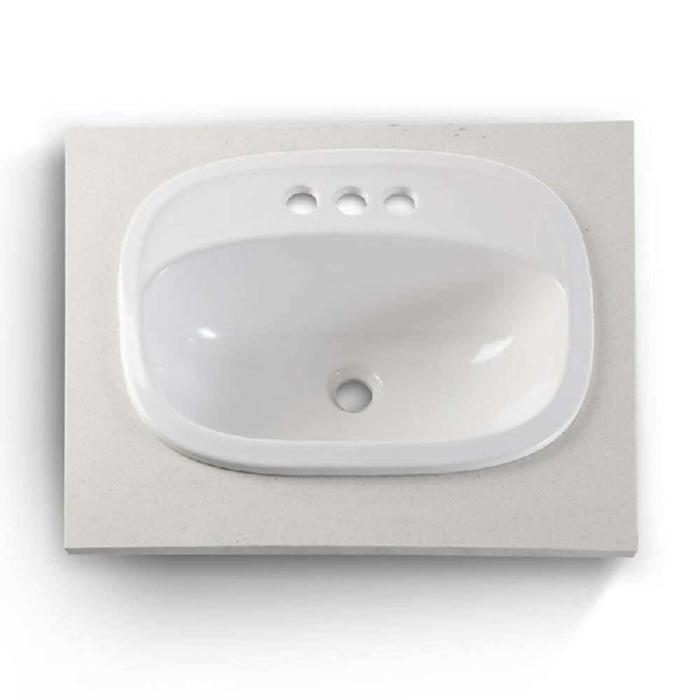 Lavamanos Corona Cascade Sobreponer Blanco - VIRTUAL MUEBLES