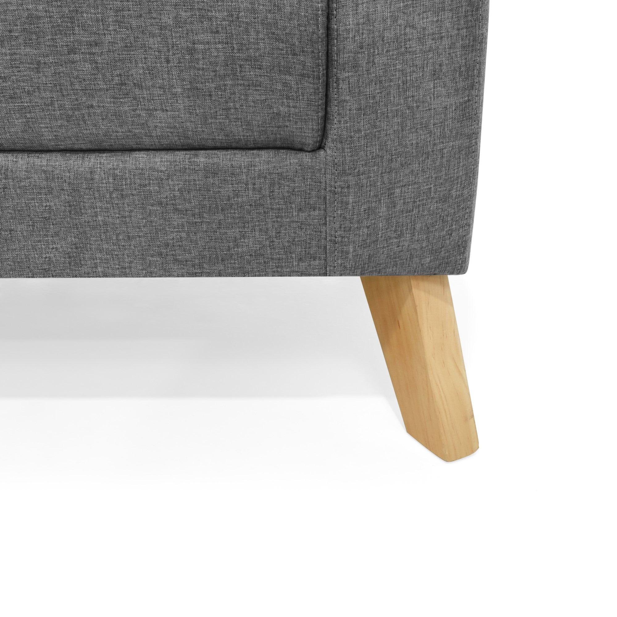 Sofa Cama Sion 3 Posiciones Tela Poliester Gris - VIRTUAL MUEBLES