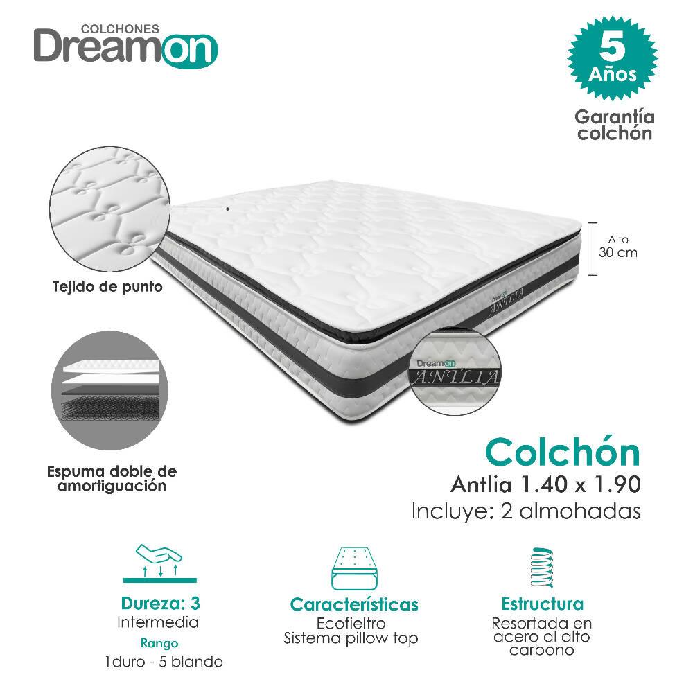 Colchón Dreamon Antlia Doble Intermedio - VIRTUAL MUEBLES