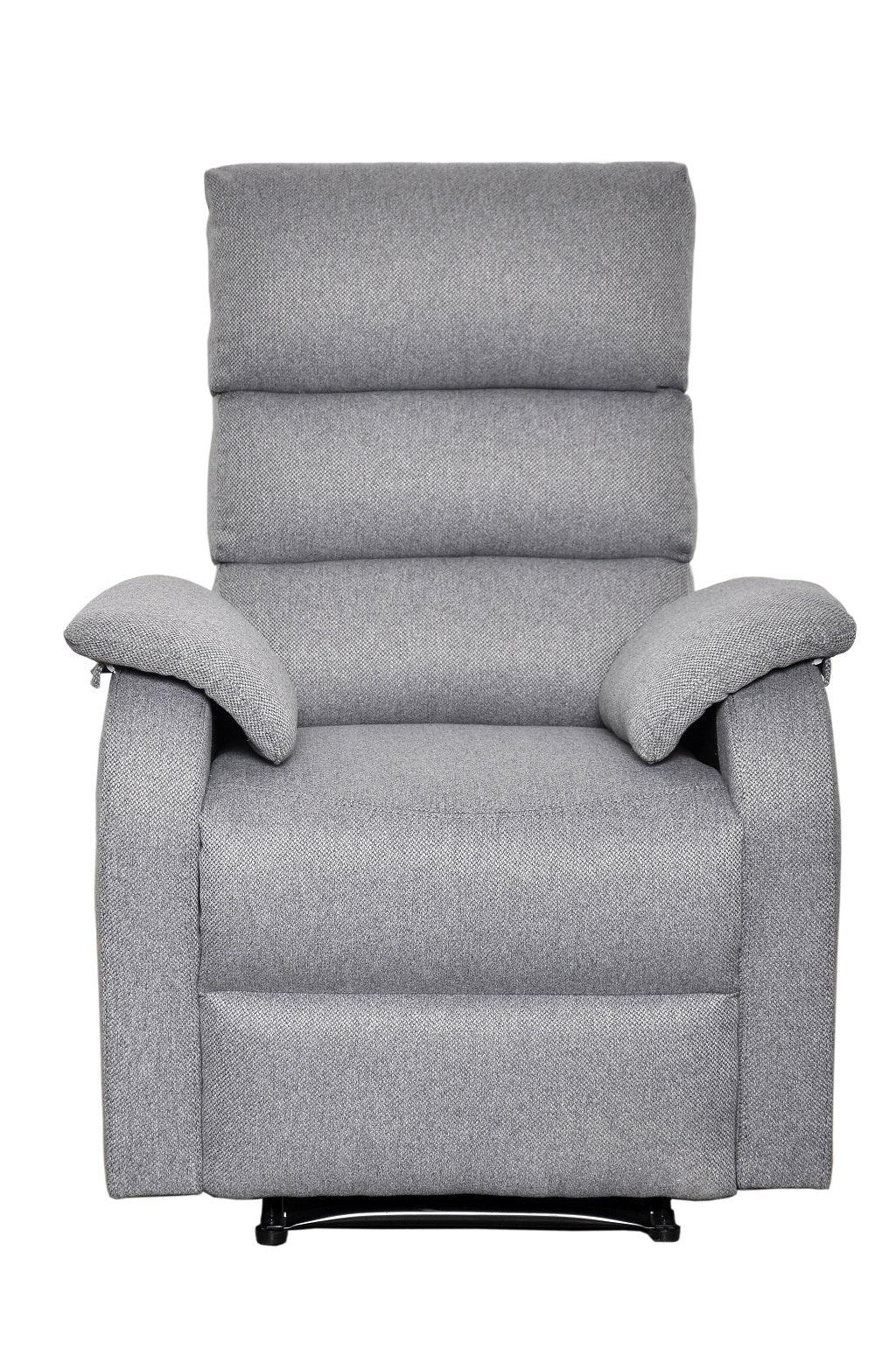 Silla Reclinable Eléctrica Nilsa color Gris Nevado para Sala.