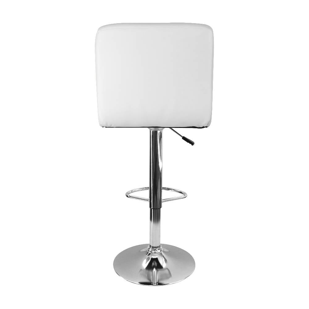 Silla Acolchada Tipo Bar - Blanca