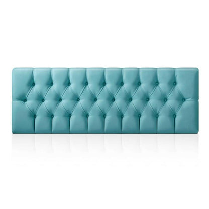 Cabecero Base Cama Doble Rombos Turquesa - VIRTUAL MUEBLES