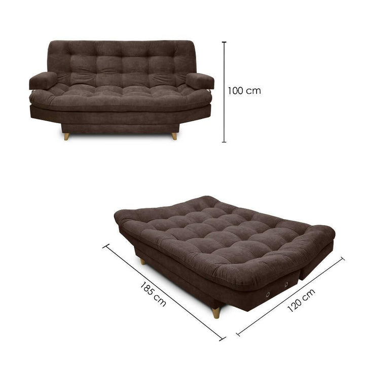 Sofa Cama Valentino Marron 145 cm