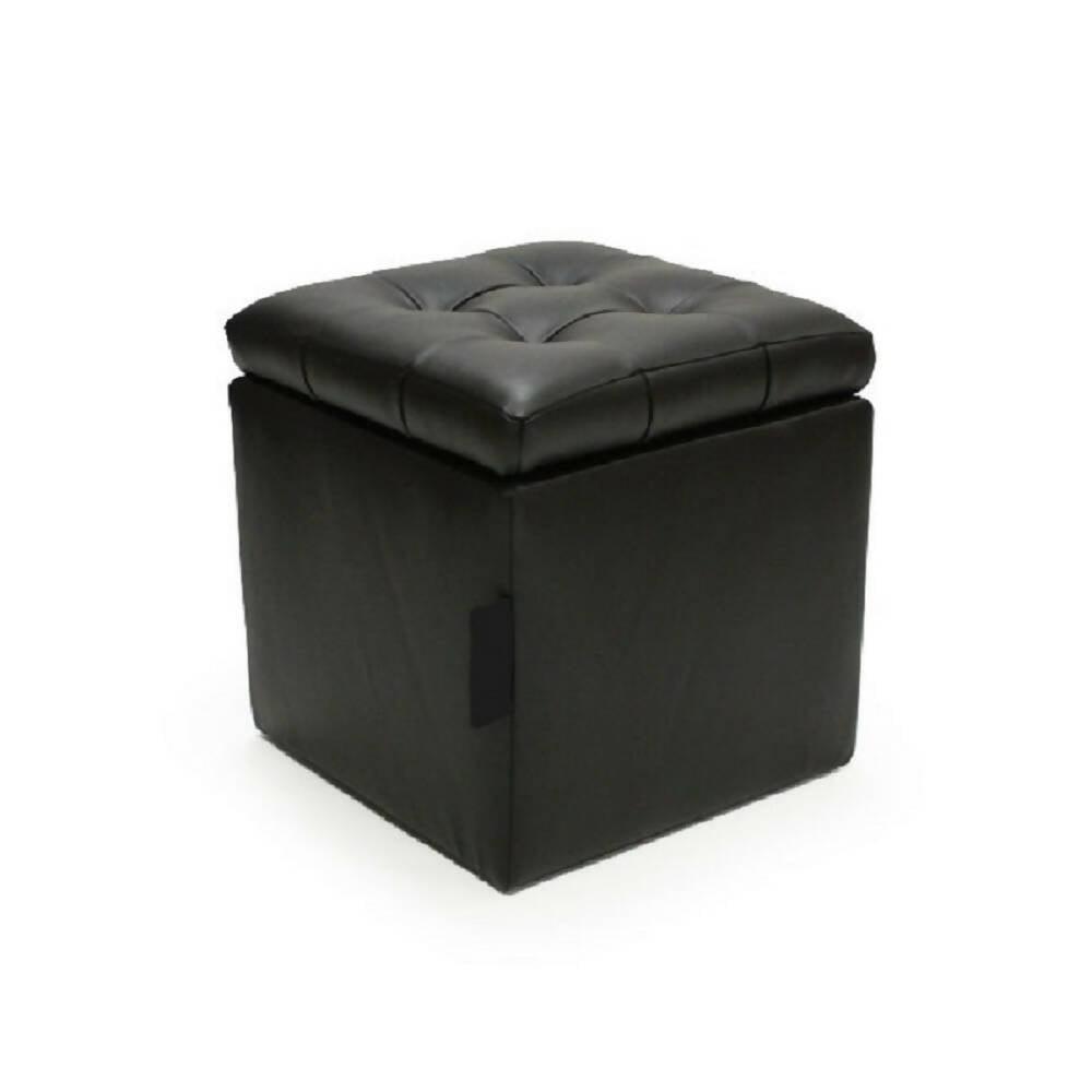 Puff Baul 40*40*40 BANZAY Negro - VIRTUAL MUEBLES