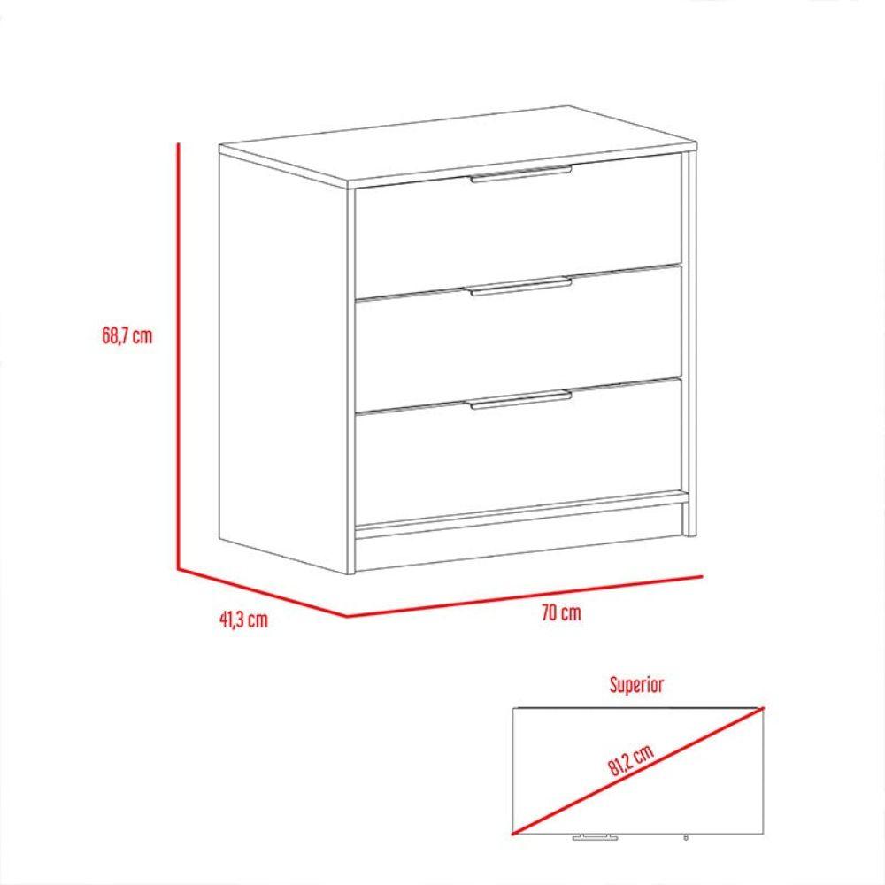 Combo para Habitación Noruega, Incluye Organizador y Closet - VIRTUAL  MUEBLES