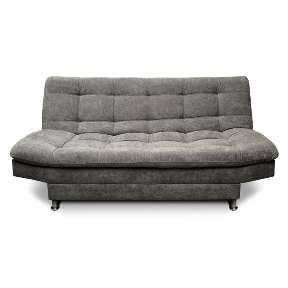 Sofacama Carvallo Plain 3 Posiciones Tela Gris - VIRTUAL MUEBLES