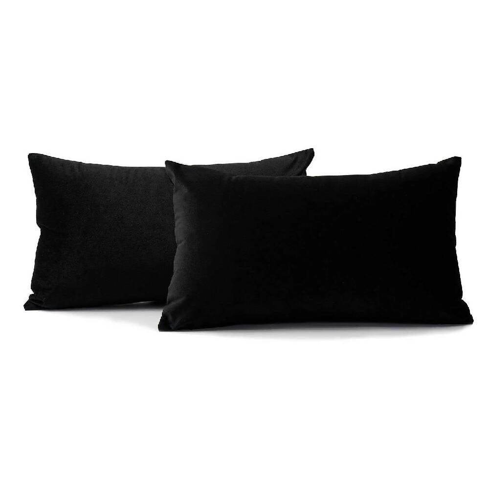 Kit x2 Funda para Cojin Almohada Tela 70x50 Negro