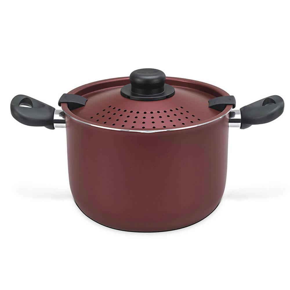 Olla Colapasta Funcional 22 cm Rojo - VIRTUAL MUEBLES
