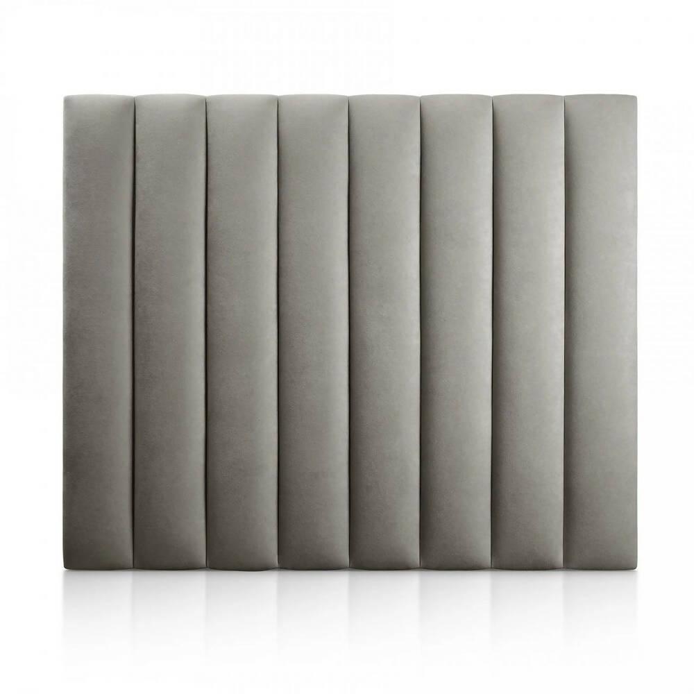 Cabecero Paneles Cama Queen Gris - VIRTUAL MUEBLES
