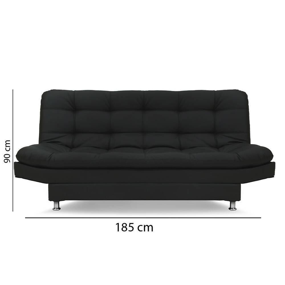 Sala moltochic sintético negro - VIRTUAL MUEBLES