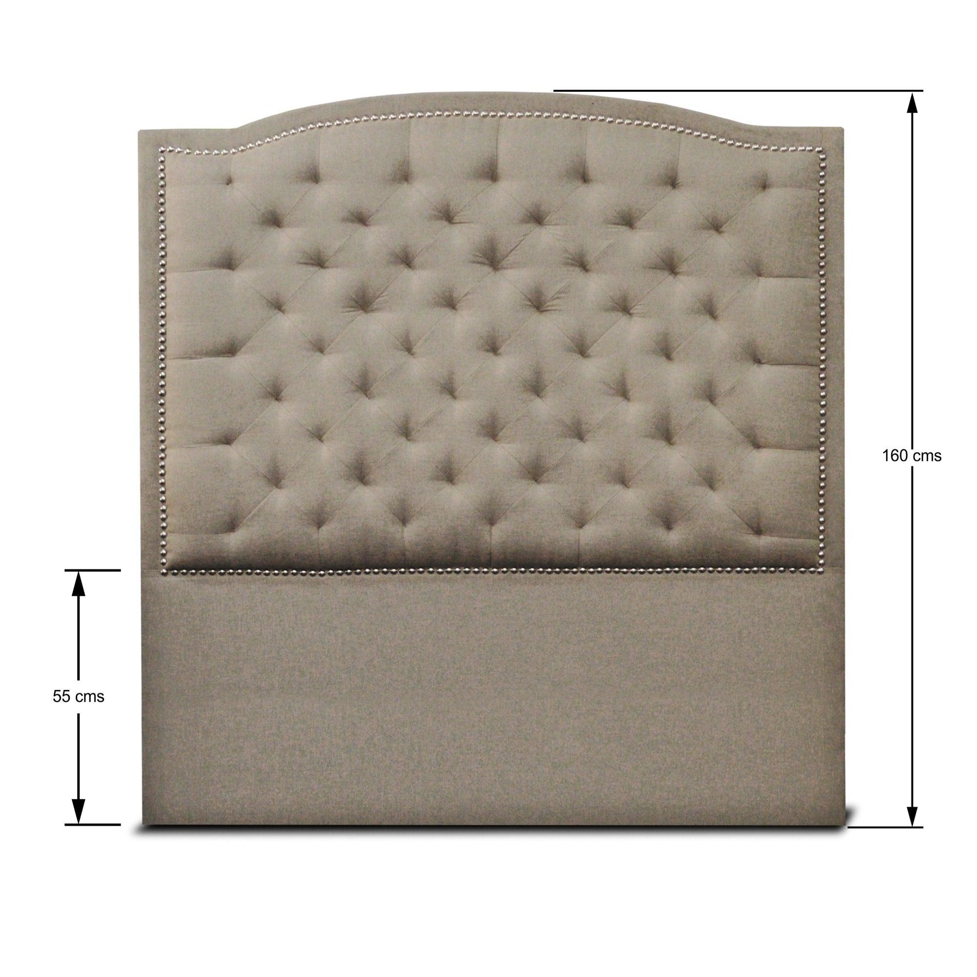 Cama Lawrence tela camel 200 cm - VIRTUAL MUEBLES