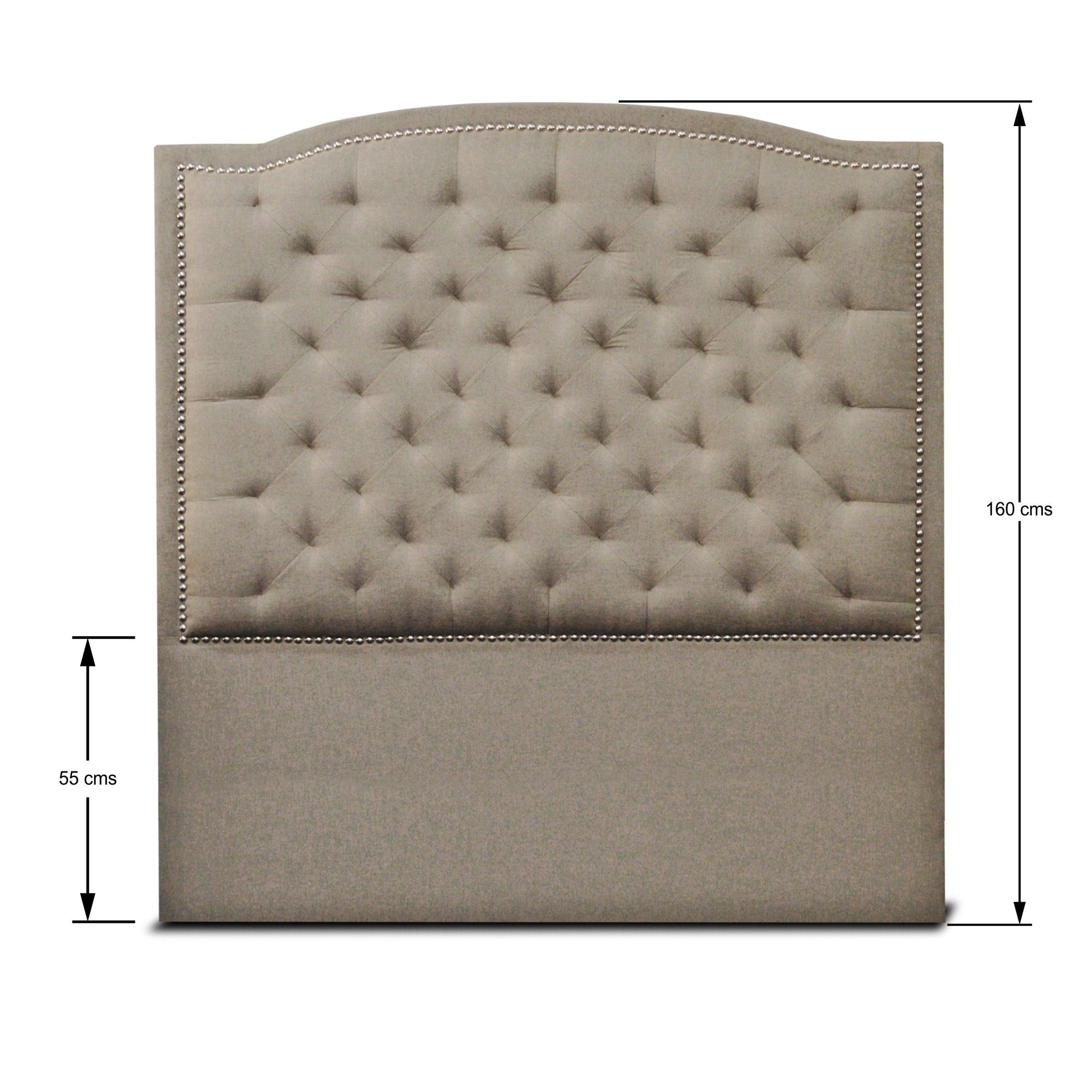 Cama Lawrence tela camel 160 cm - VIRTUAL MUEBLES