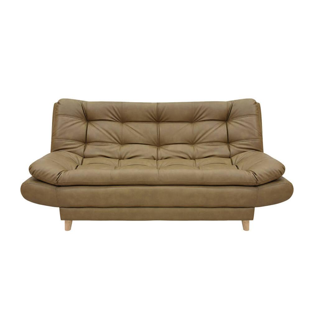 Sofá cama Damasco capuchino sintético - VIRTUAL MUEBLES