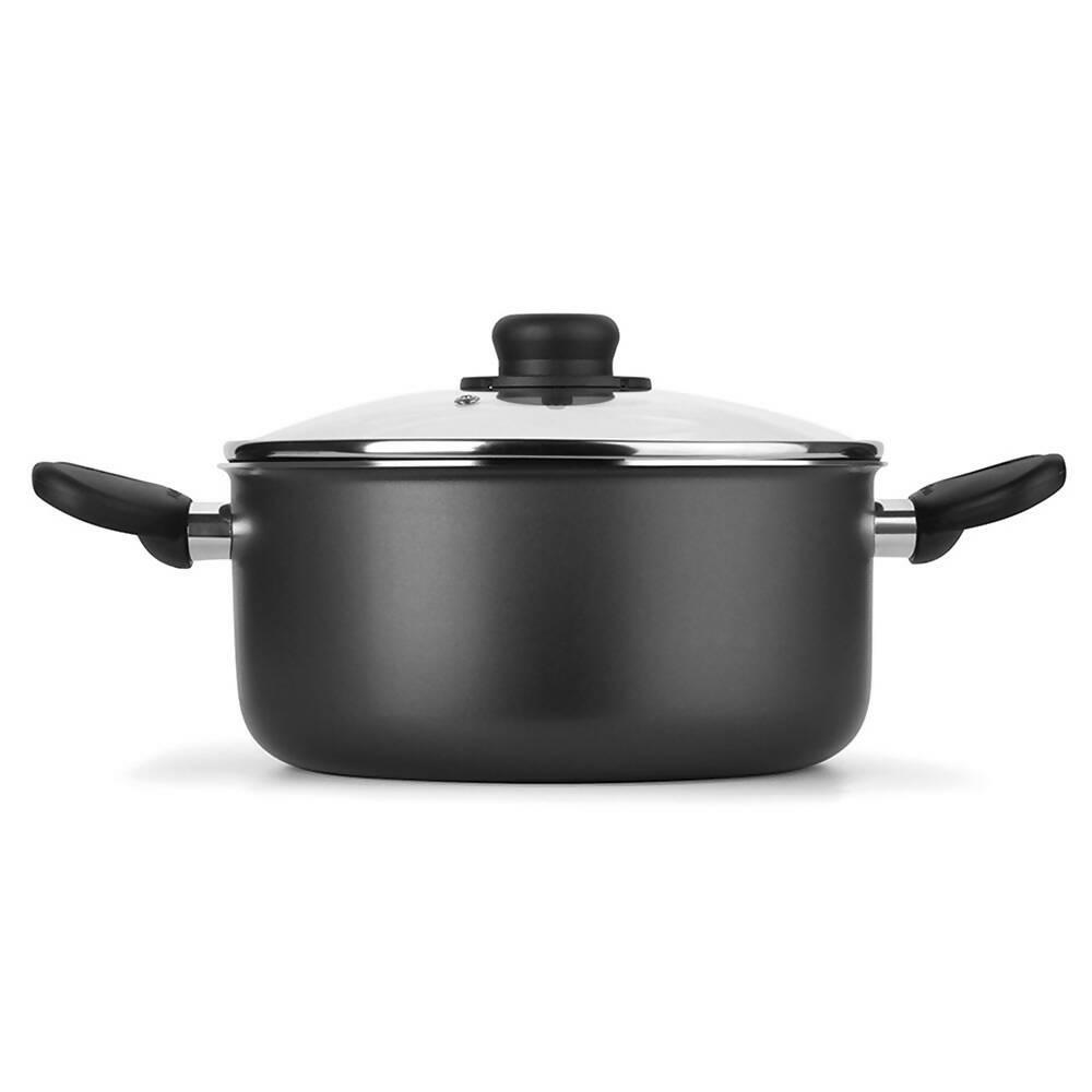 Olla Cacerola con Tapa Superior 24 cm Gris - VIRTUAL MUEBLES