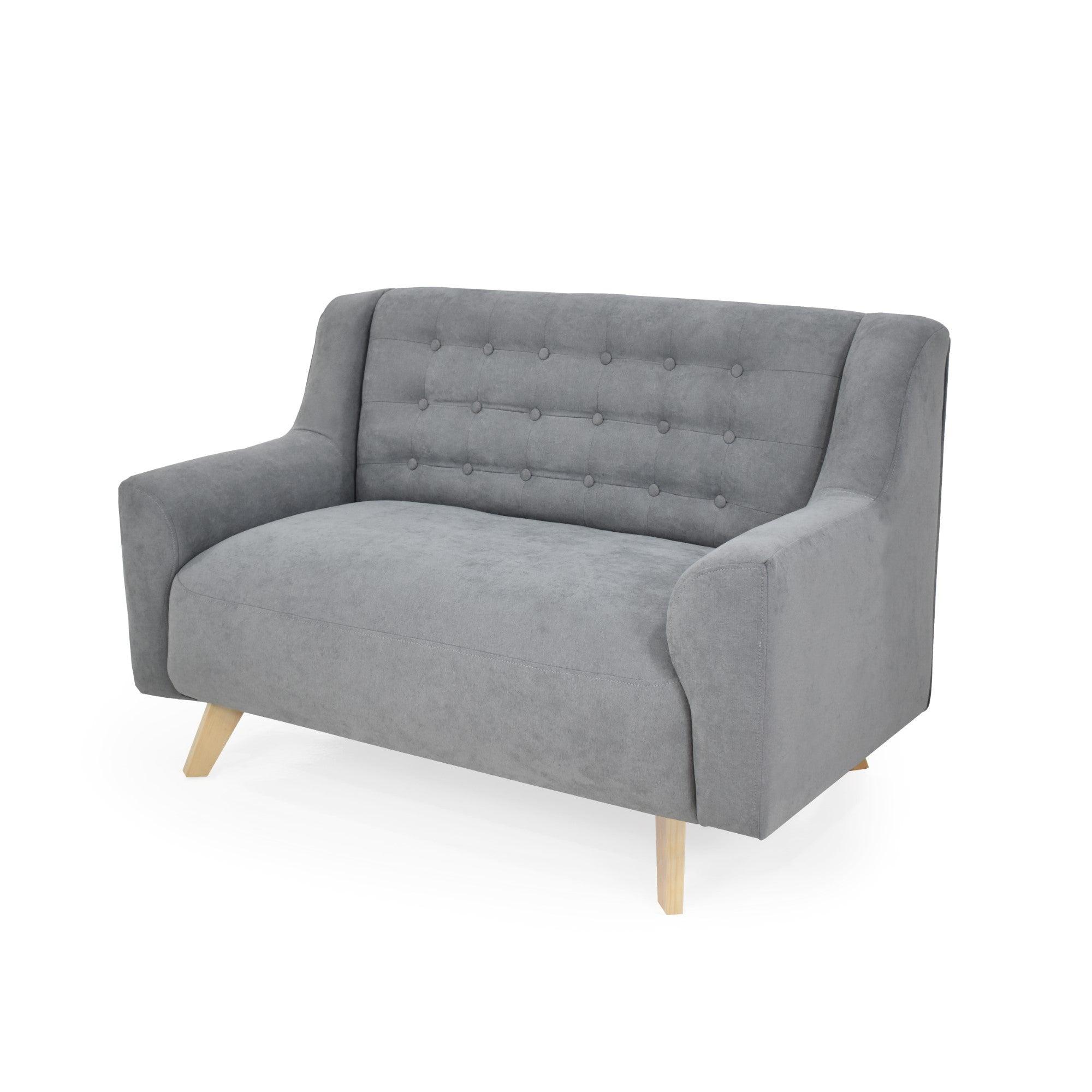 Sofa 2 Puestos Marruecos Tela Plata - VIRTUAL MUEBLES