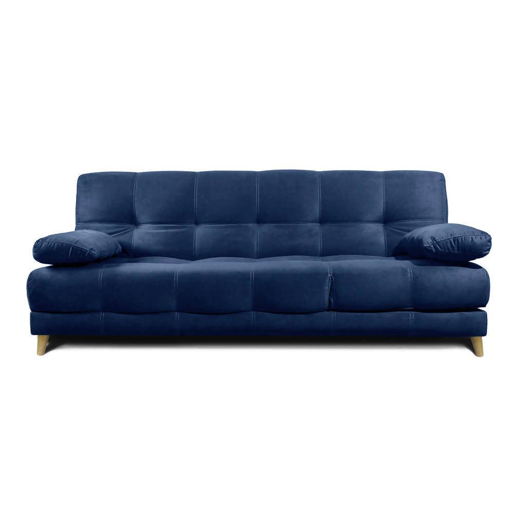 Sofacama Martins 5 Posiciones Multifuncional Tela Azul - VIRTUAL MUEBLES
