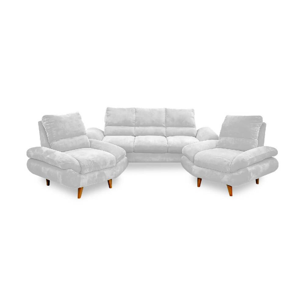 Sala Venecia 3 puestos blanco - VIRTUAL MUEBLES