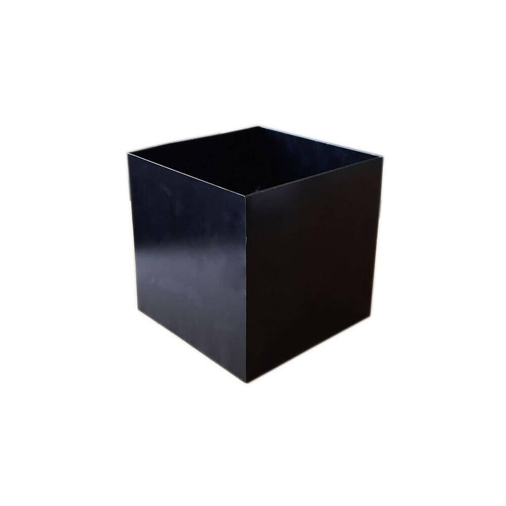 Matera Metálica Cuadrada Negra 20x20x20 cms - VIRTUAL MUEBLES