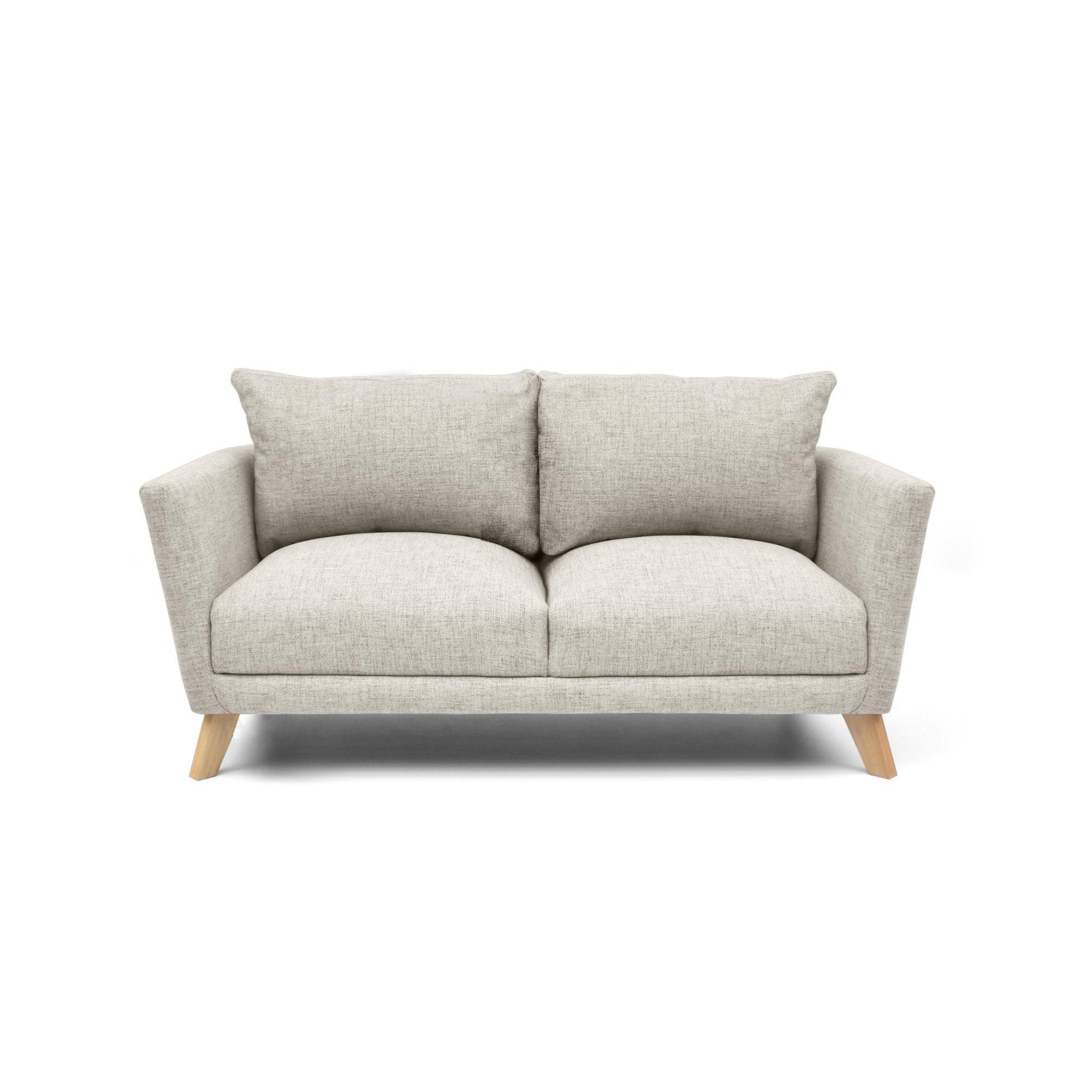 Sofa 3 Puestos Montecarlo Tela Poliester Taupe - VIRTUAL MUEBLES