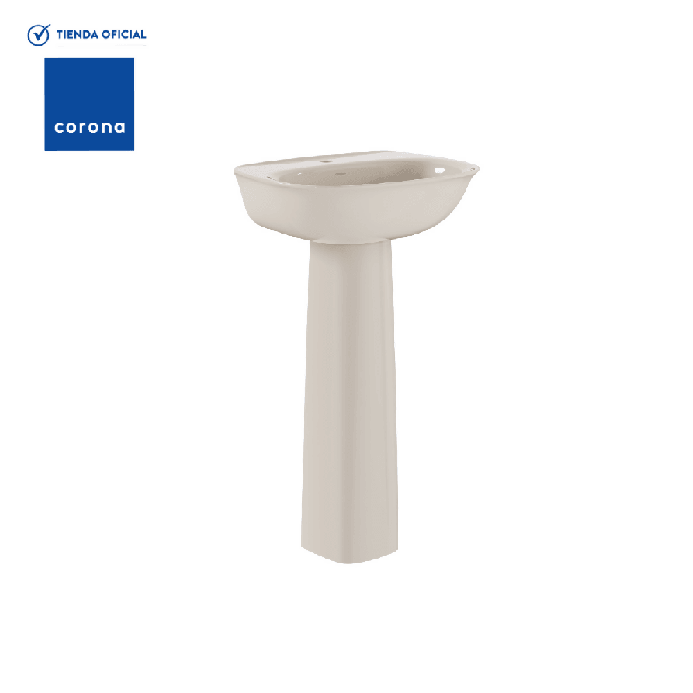 Lavamanos Corona Con Pedestal Aluvia Beige - VIRTUAL MUEBLES