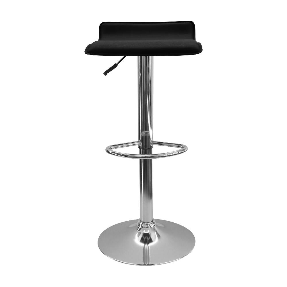 Silla Tapizada Lisa Tipo Bar - Negra