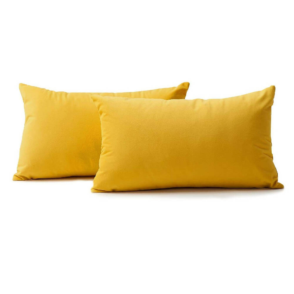 Kit x2 Funda para Cojin Almohada Tela 70x50 Amarillo