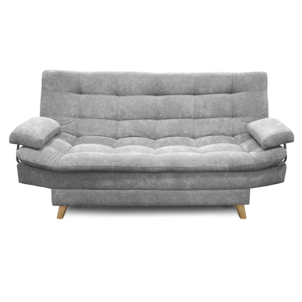 Sofacama Carvallo Lux Clic Clac Tela Gris - VIRTUAL MUEBLES