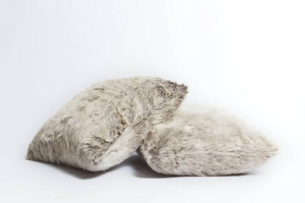 Funda Para Cojin Peluche Largo Café Matizado - VIRTUAL MUEBLES