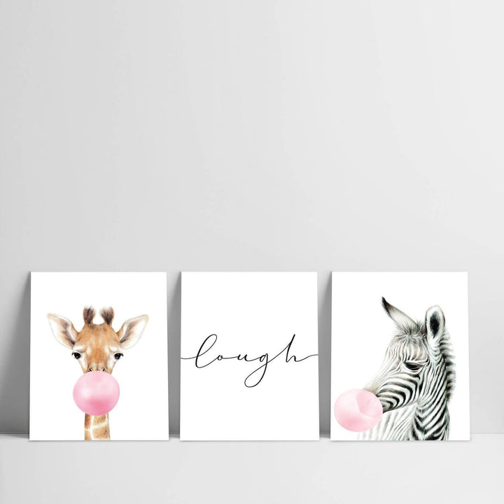 Set x 3 Cuadros Animales en Acuarela - VIRTUAL MUEBLES