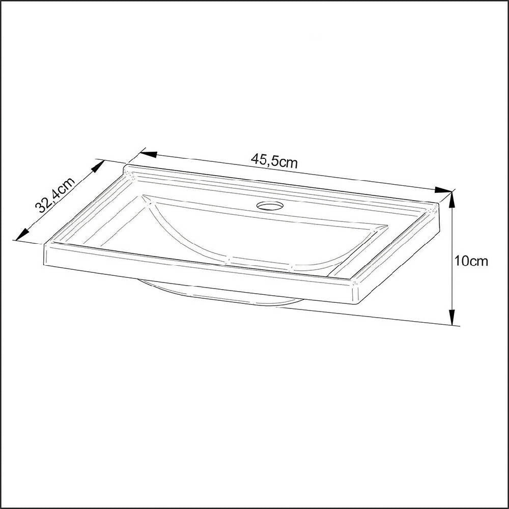 Mueble de baño con lavamanos linz teca