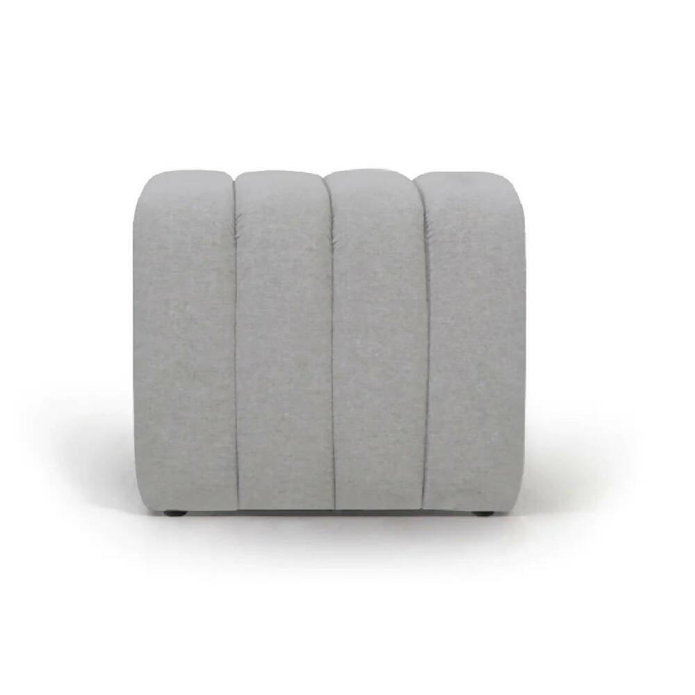 Puff Auxiliar Boston 55x55 - Gris Plata