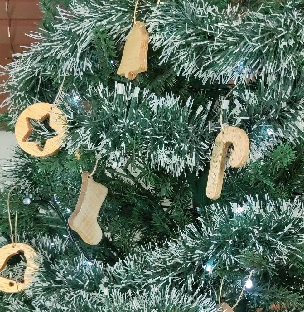 Adornos para Árbol Navidad Madera Vintage Kitx16 - VIRTUAL MUEBLES