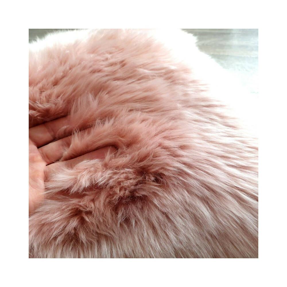 Kit X 2 Fundas Cojines Peluche Largo Palo de Rosa - VIRTUAL MUEBLES