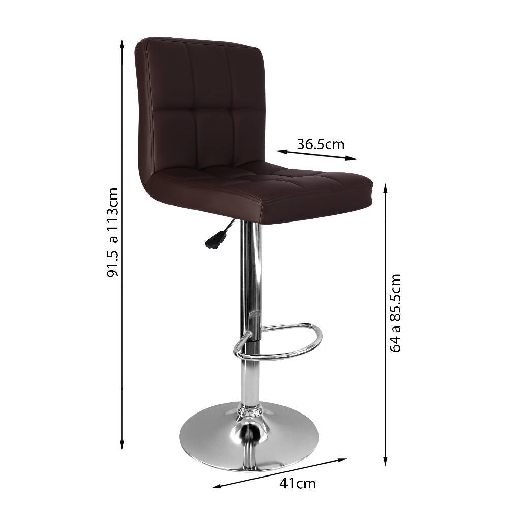 kit por 3 Silla Acolchada Tipo Bar - Café