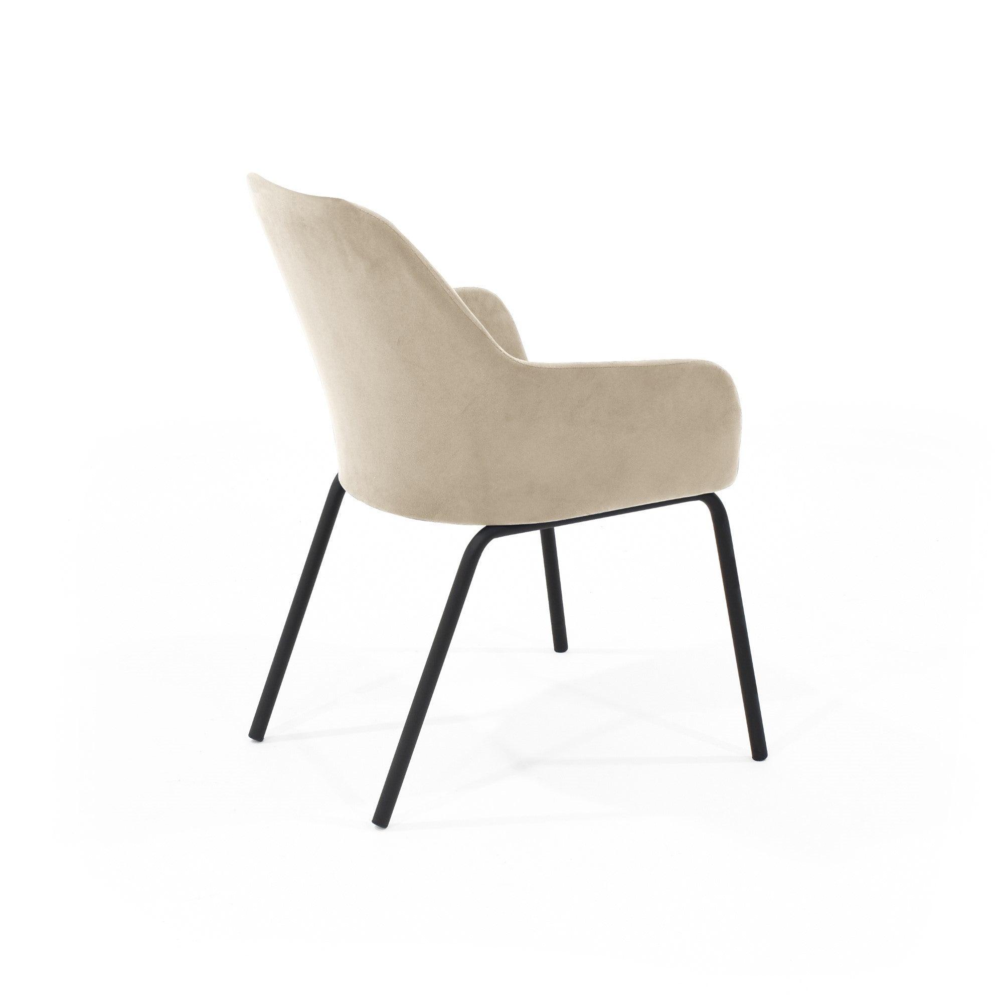 Silla Mendoza Tela Poliester Taupe - VIRTUAL MUEBLES