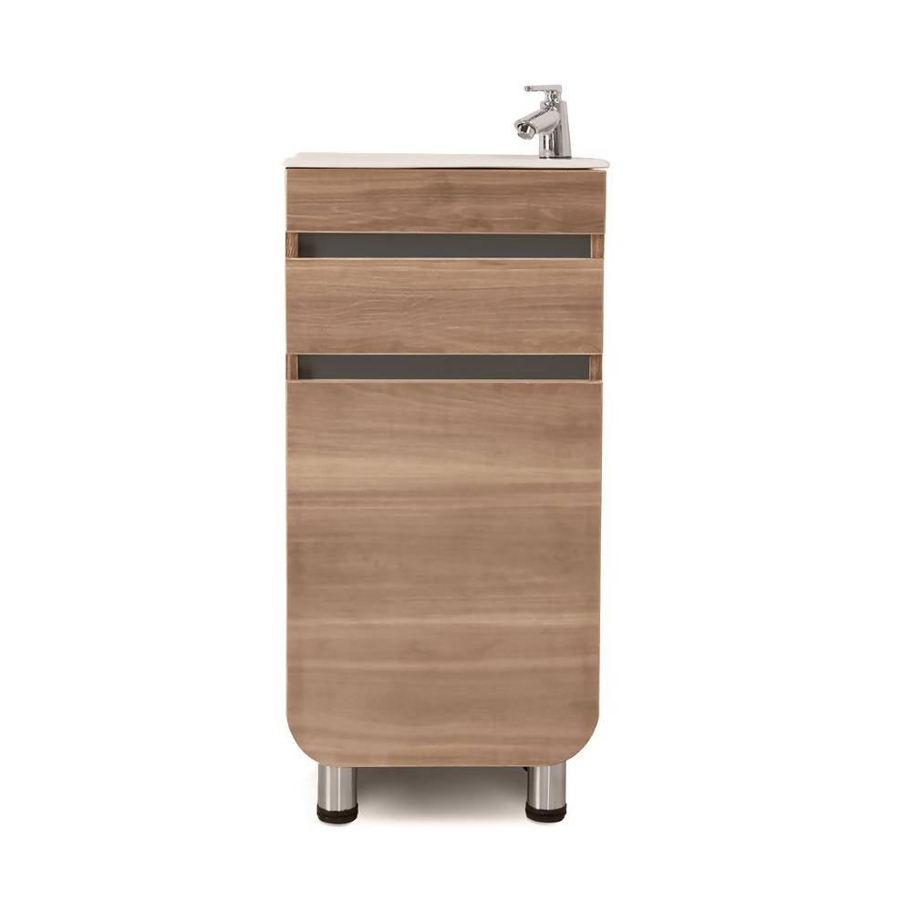 Mueble Corona Aluvia Miel A Piso Con Lavamanos 40x35 - VIRTUAL MUEBLES