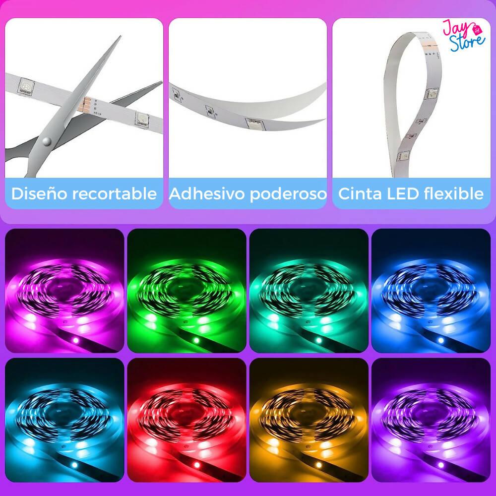 Cinta De Luz LED 20mts Bluetooth 5050 RGB + Control - VIRTUAL MUEBLES