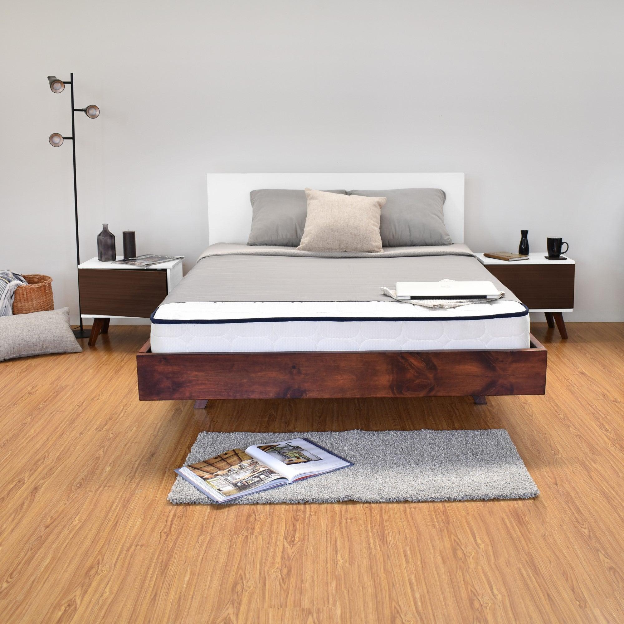 Cama Lanus Doble 146 cm x 196 cm - Blanco - VIRTUAL MUEBLES