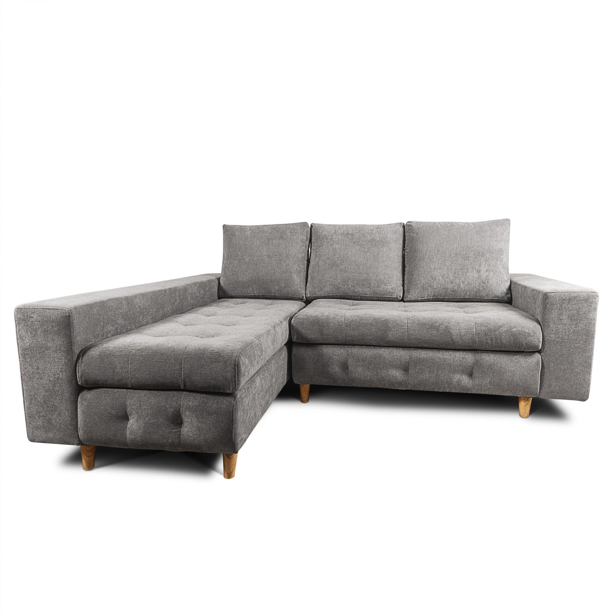 Sofá L Saona Gris - VIRTUAL MUEBLES