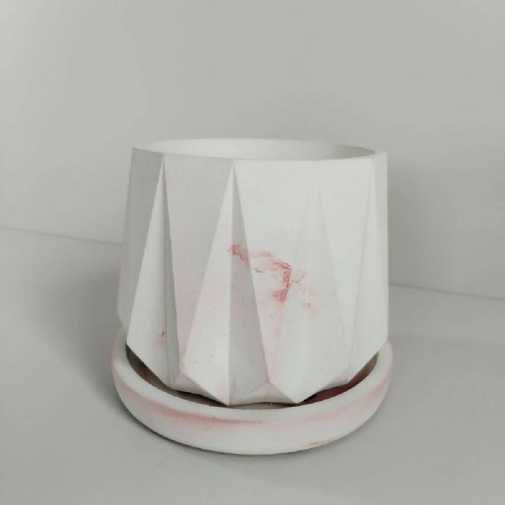 Matera Lirio de Cemento 10.5x10 cm Mármol Rosa - VIRTUAL MUEBLES