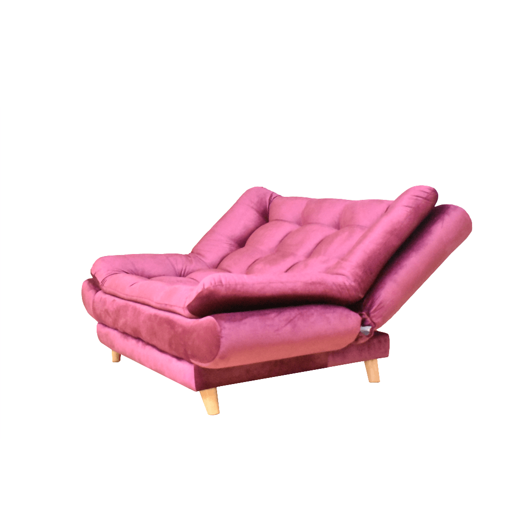 Sofá cama Damasco mini rosa sintético - VIRTUAL MUEBLES